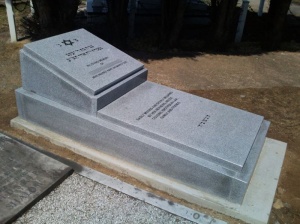 Light Grey Upright Memorial